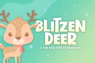 Blitzen Deer: A Cheerful Winter Display Typeface