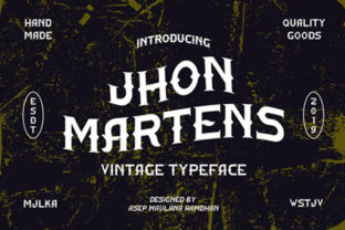 Jhon Martens: A Vintage Display Font for Makers